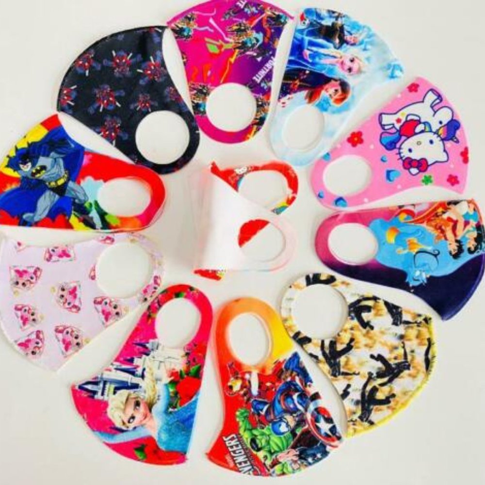 5x pack multi colors Face Mask Anti-dust kid child + adult NEW fun styles